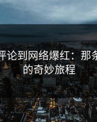 从匿名评论到网络爆红：那条评论区的奇妙旅程