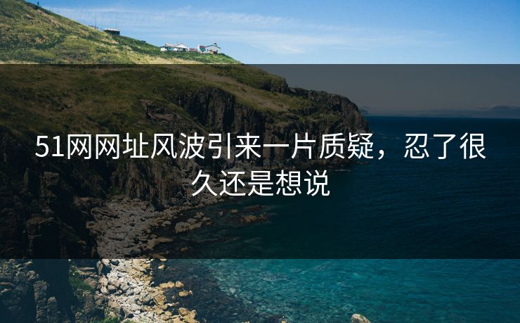 51网网址风波引来一片质疑，忍了很久还是想说